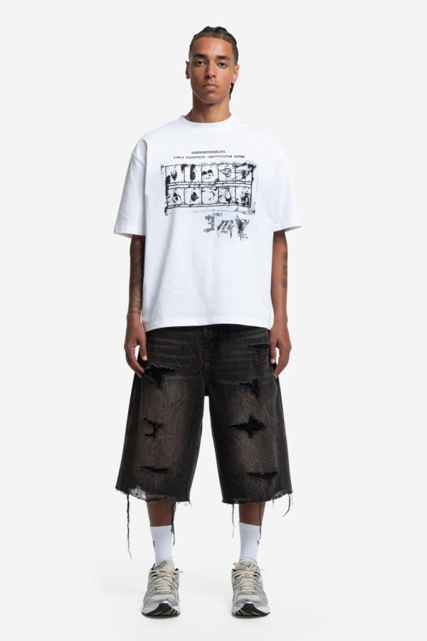 RamatiA Dark Gray Ripped Distinctive Jorts – Edgy Streetwear Style - Image 2