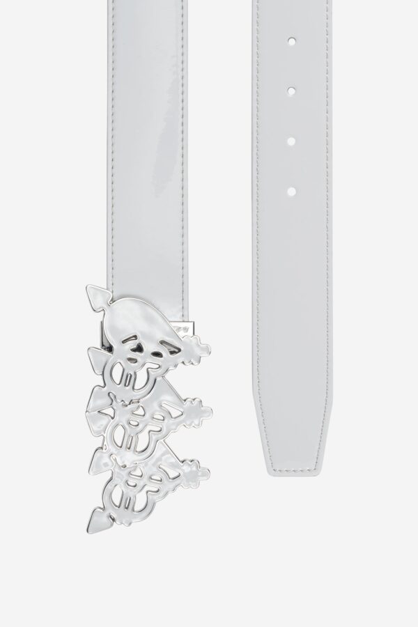 RamatiA Shiny Light Grey Triple Heart Belt – Cute & Adjustable - Image 2