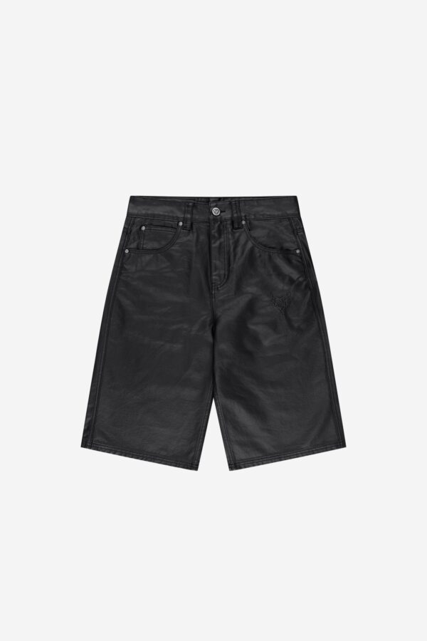 RamatiA Black Coated Jorts – Distinctive Street Style