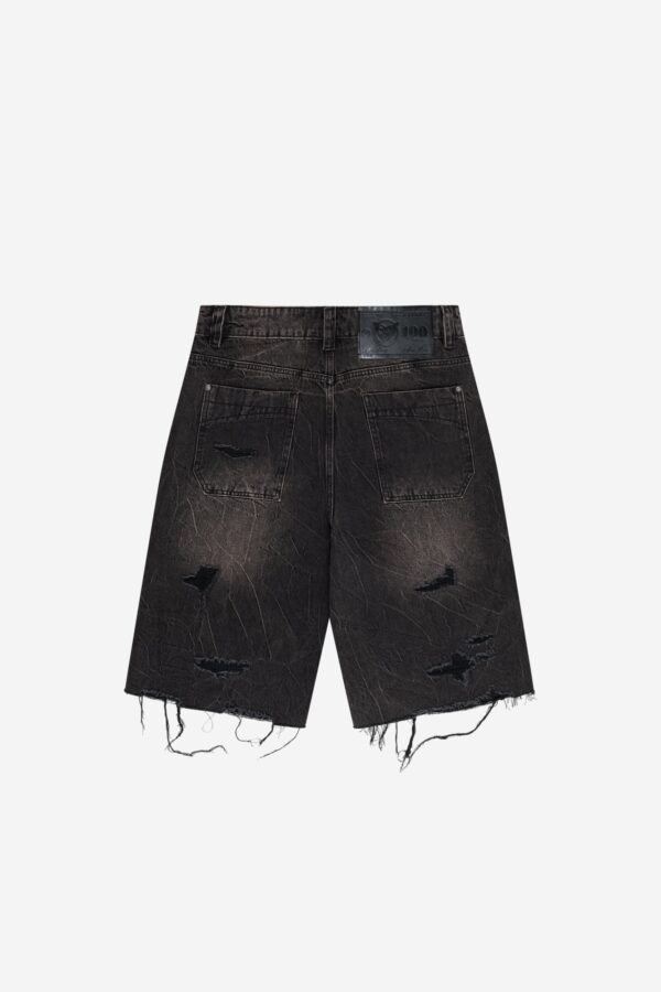 RamatiA Dark Gray Ripped Distinctive Jorts – Edgy Streetwear Style - Image 6