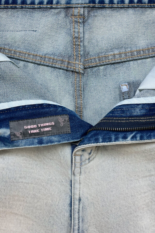 RamatiA Blue Distinctive Jorts – Trendy Denim Streetwear - Image 8