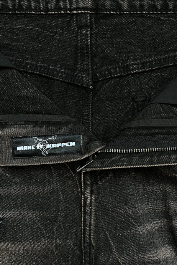 RamatiA Dark Gray Ripped Distinctive Jorts – Edgy Streetwear Style - Image 8